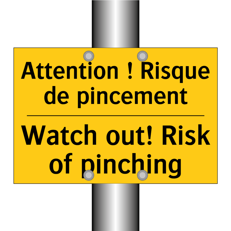 Attention ! Risque de pincement /.../ - Watch out! Risk of pinching