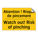 Attention ! Risque de pincement /.../ - Watch out! Risk of pinching