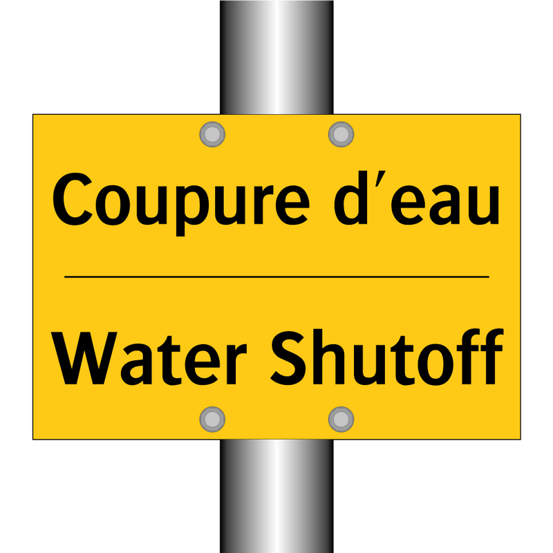 Coupure d'eau - Water Shutoff