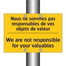 Nous ne sommes pas responsables  /.../ - We are not responsible for your  /.../