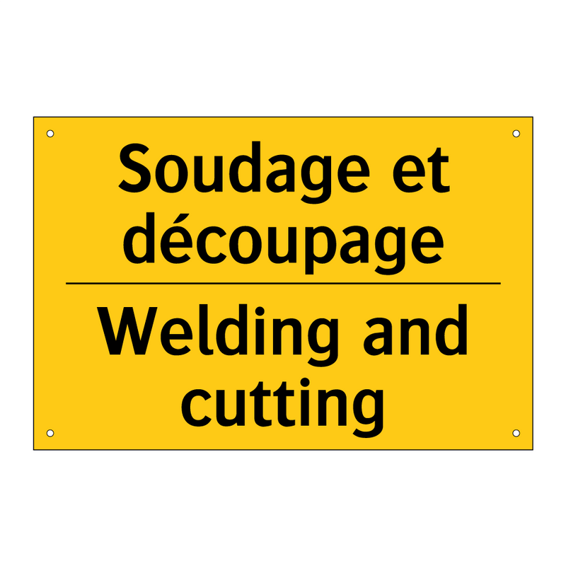 Soudage et découpage - Welding and cutting