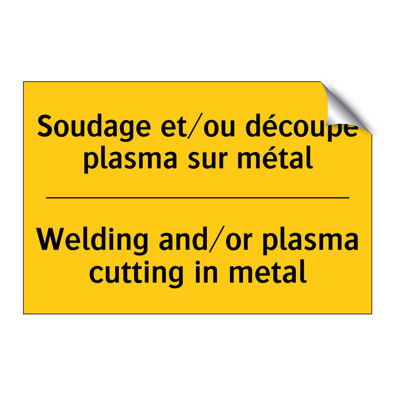 Soudage et/ou découpe plasma sur  /.../ - Welding and/or plasma cutting  /.../