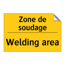 Zone de soudage - Welding area
