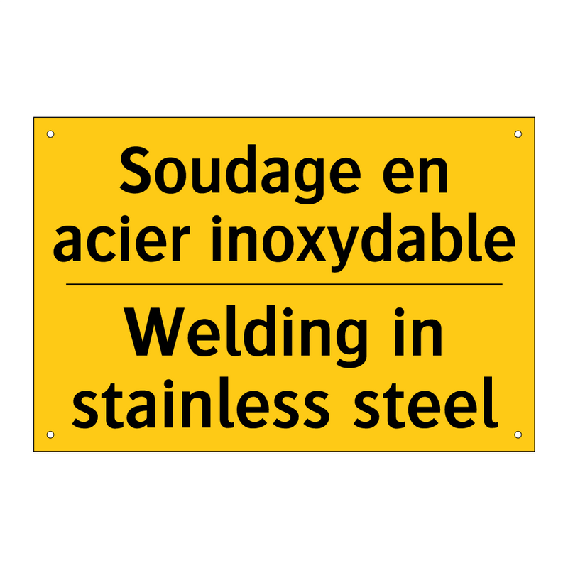 Soudage en acier inoxydable - Welding in stainless steel