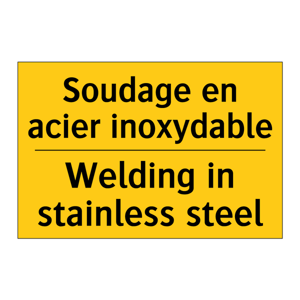 Soudage en acier inoxydable - Welding in stainless steel