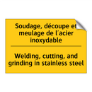 Soudage, découpe et meulage de  /.../ - Welding, cutting, and grinding  /.../