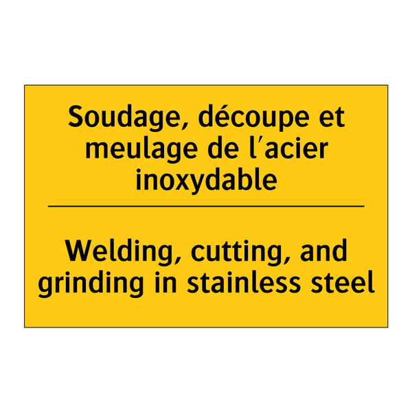 Soudage, découpe et meulage de  /.../ - Welding, cutting, and grinding  /.../