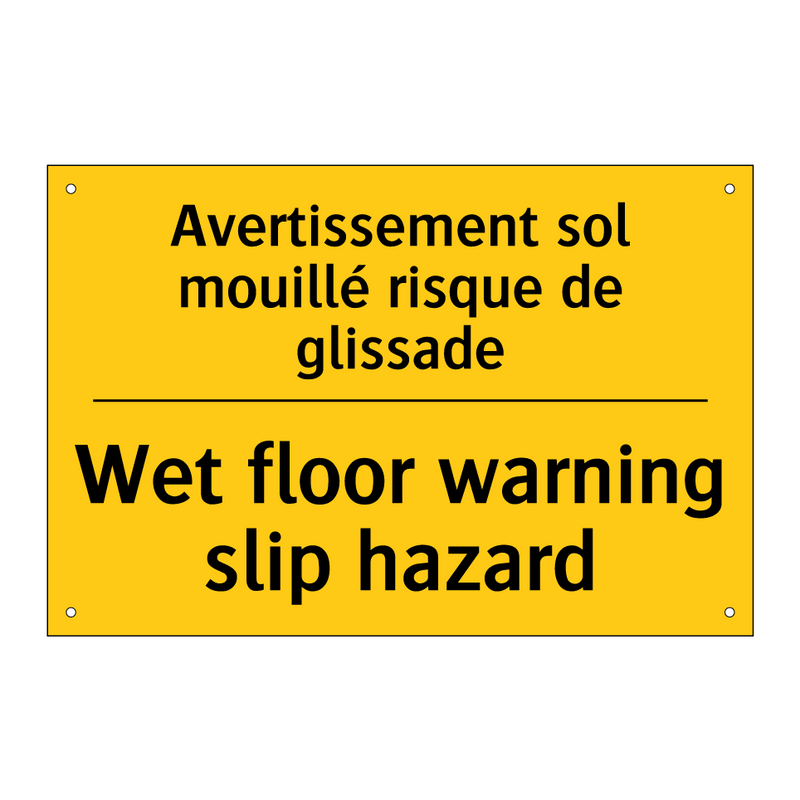 Avertissement sol mouillé risque  /.../ - Wet floor warning slip hazard