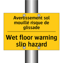 Avertissement sol mouillé risque  /.../ - Wet floor warning slip hazard