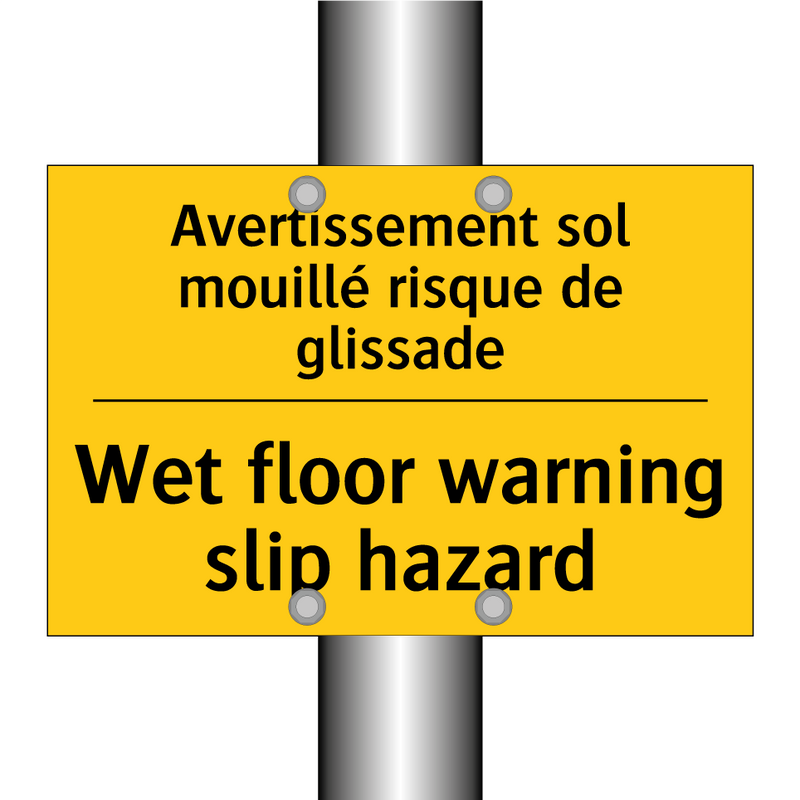 Avertissement sol mouillé risque  /.../ - Wet floor warning slip hazard