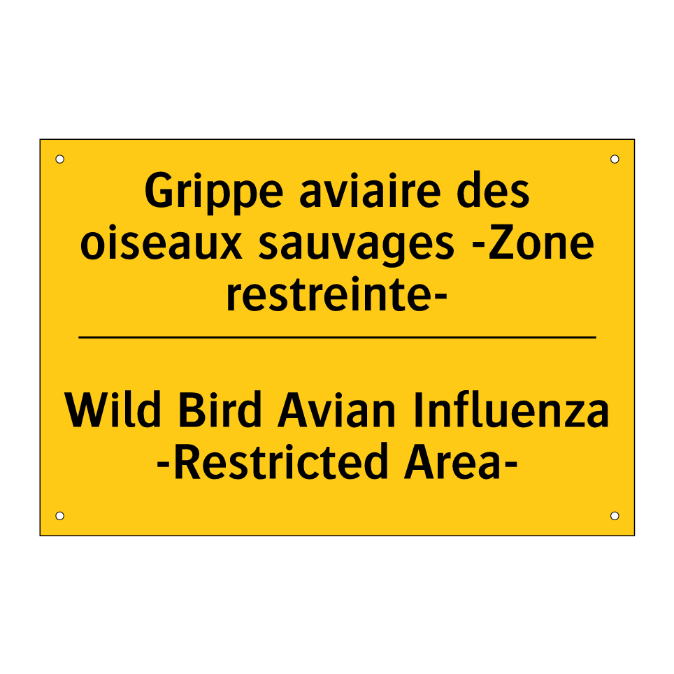 Grippe aviaire des oiseaux sauvages  /.../ - Wild Bird Avian Influenza -Restricted  /.../
