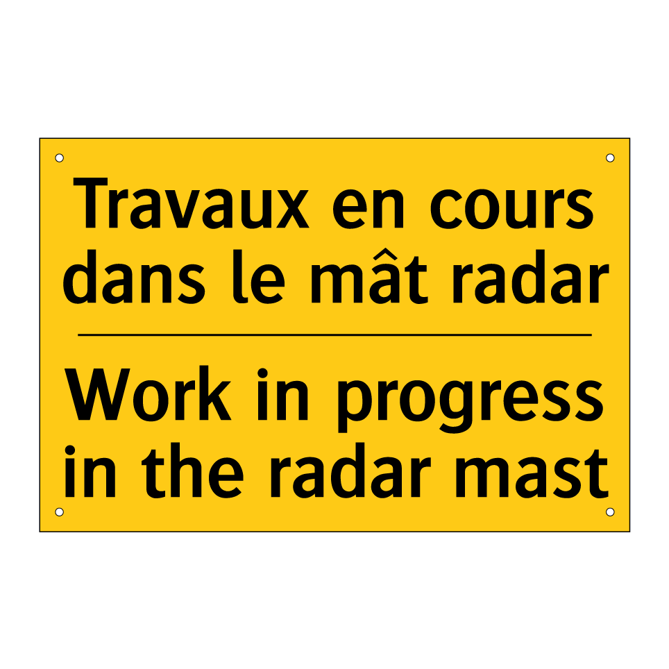 Travaux en cours dans le mât radar /.../ - Work in progress in the radar  /.../
