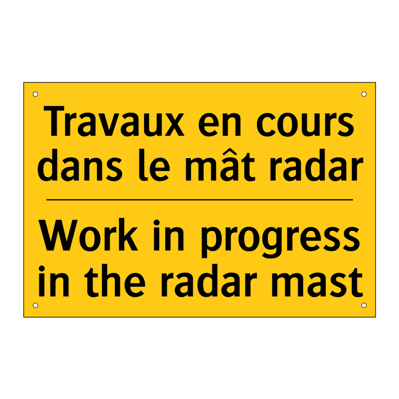 Travaux en cours dans le mât radar /.../ - Work in progress in the radar  /.../