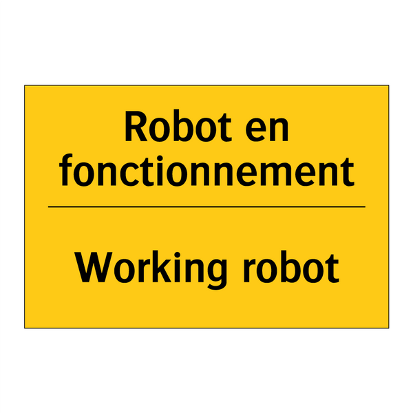 Robot en fonctionnement - Working robot