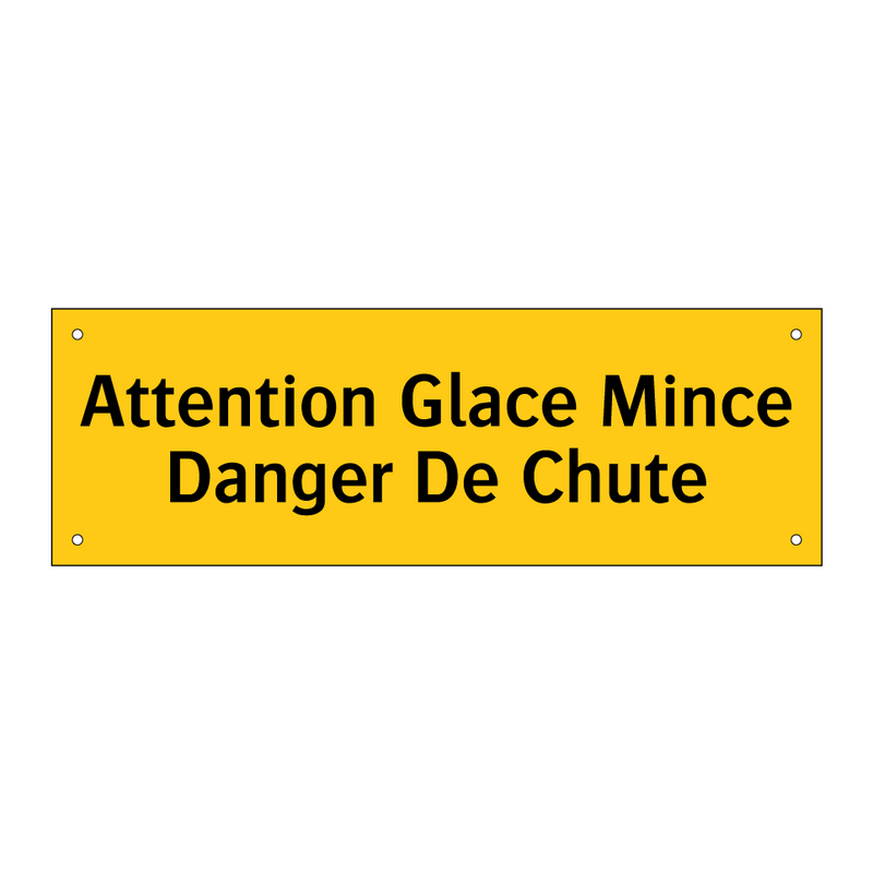 Attention Glace Mince Danger De Chute