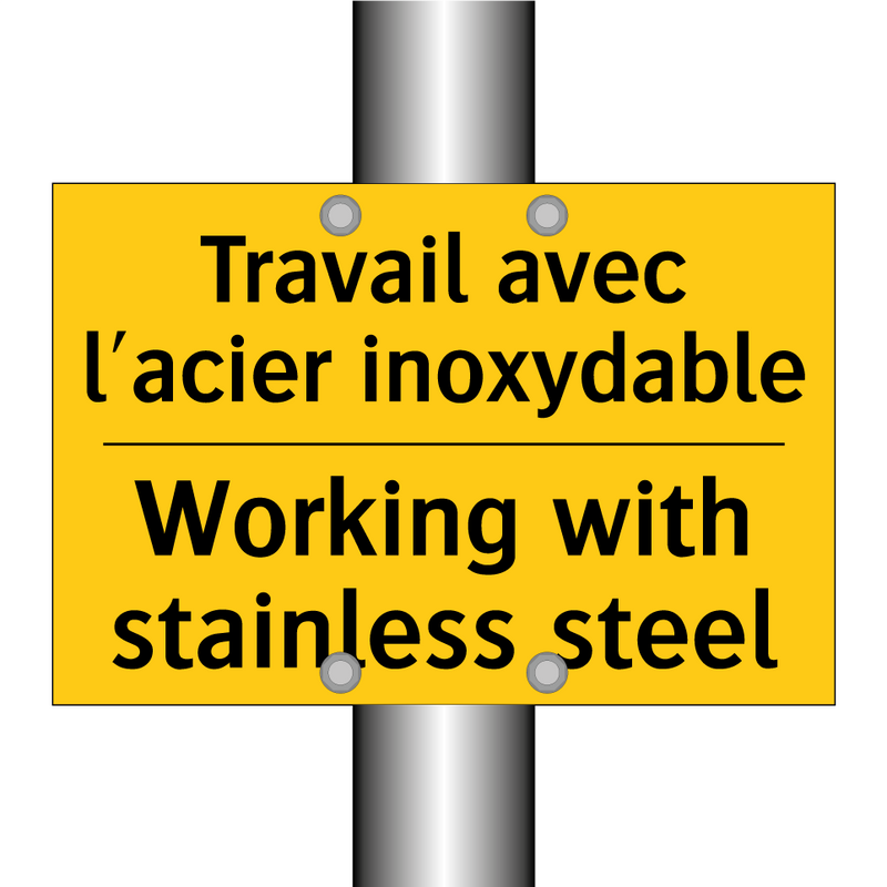 Travail avec l'acier inoxydable /.../ - Working with stainless steel