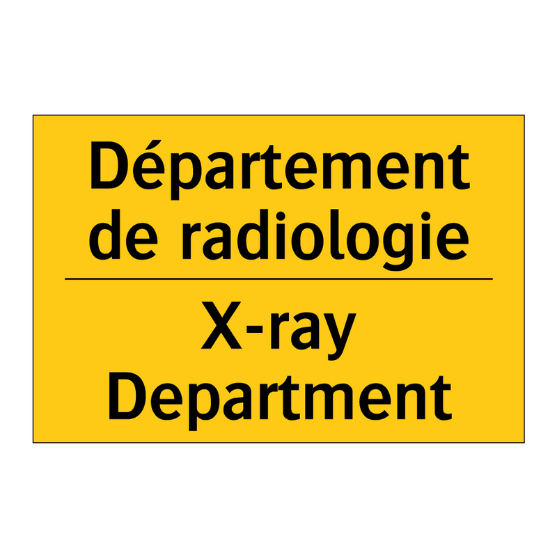 Département de radiologie - X-ray Department
