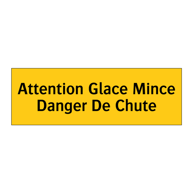 Attention Glace Mince Danger De Chute
