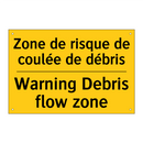 Zone de risque de coulée de débris /.../ - Warning Debris flow zone