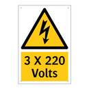 3 X 220 Volts