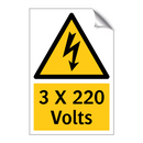 3 X 220 Volts
