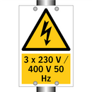 3 x 230 V / 400 V 50 Hz