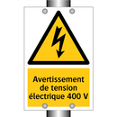 Avertissement de tension électrique 400 V