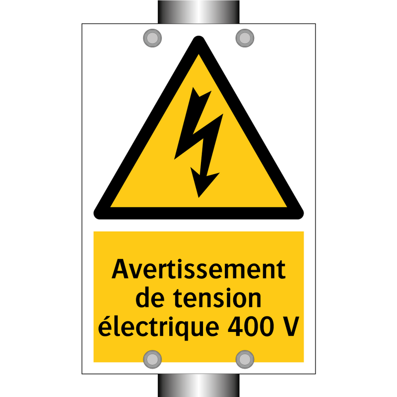 Avertissement de tension électrique 400 V