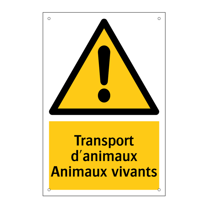 Transport d'animaux Animaux vivants