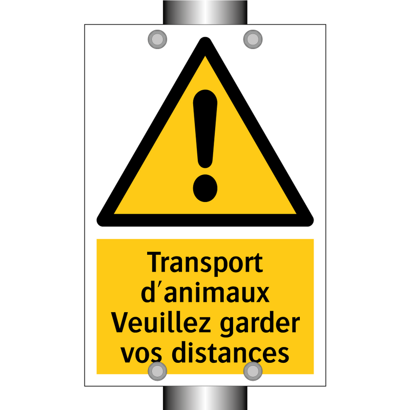 Transport d'animaux Veuillez garder vos distances