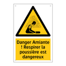 Danger Amiante ! Respirer la poussière est dangereux