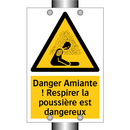 Danger Amiante ! Respirer la poussière est dangereux