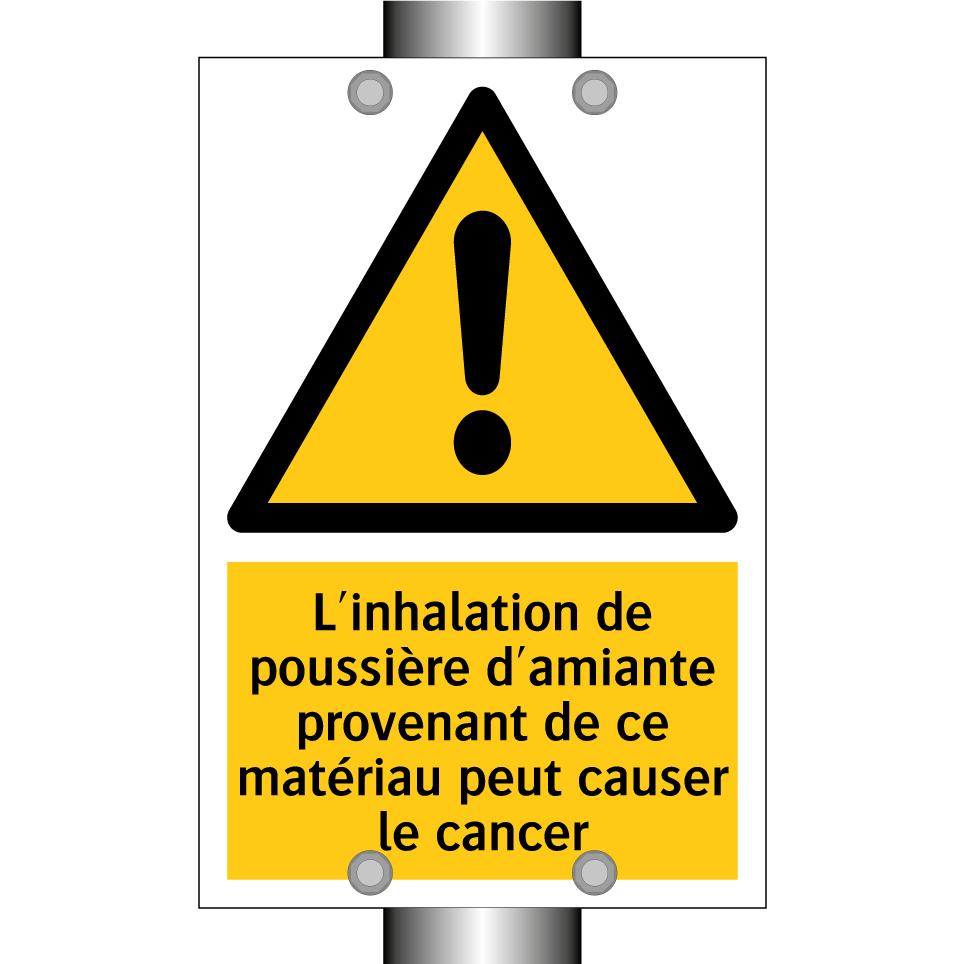 L'inhalation de poussière d'amiante provenant de ce matériau peut causer le cancer