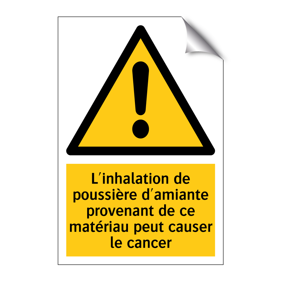 L'inhalation de poussière d'amiante provenant de ce matériau peut causer le cancer