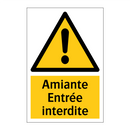 Amiante Entrée interdite