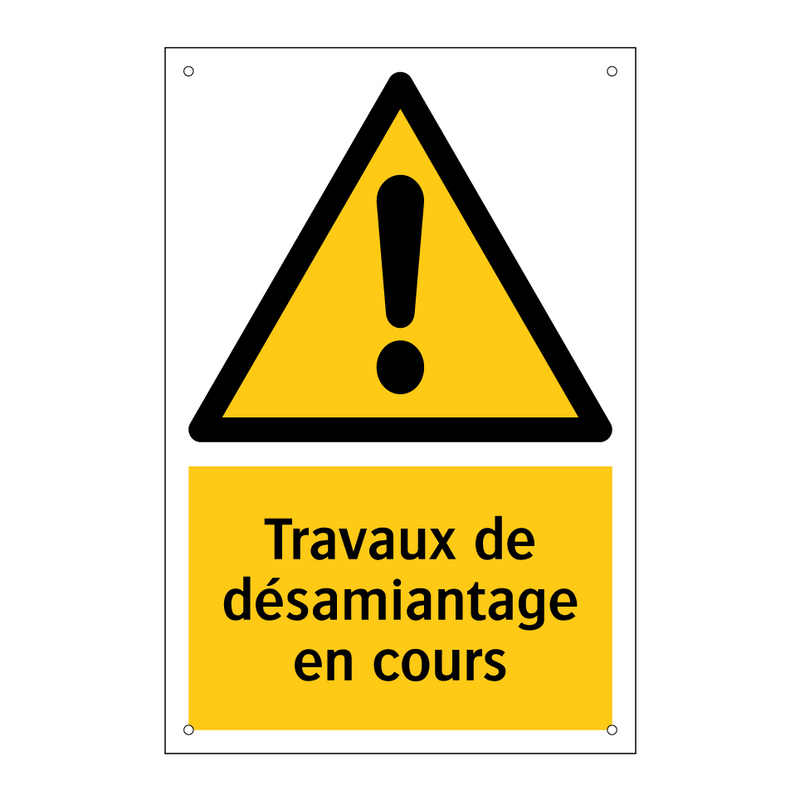 Travaux de désamiantage en cours
