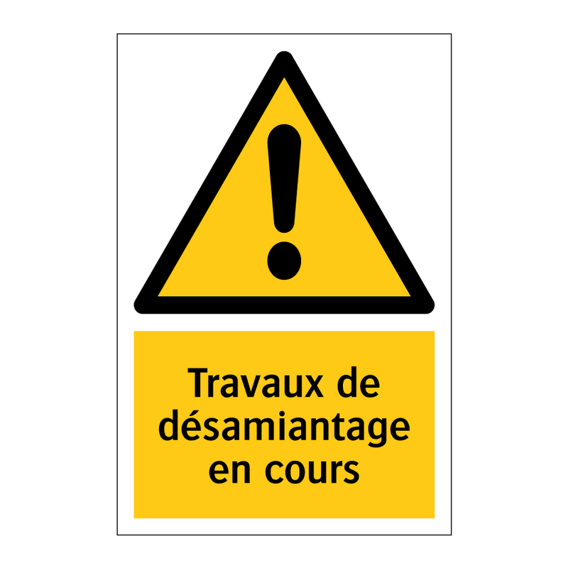 Travaux de désamiantage en cours