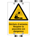 Déchets d'amiante. Respirer la poussière est dangereux