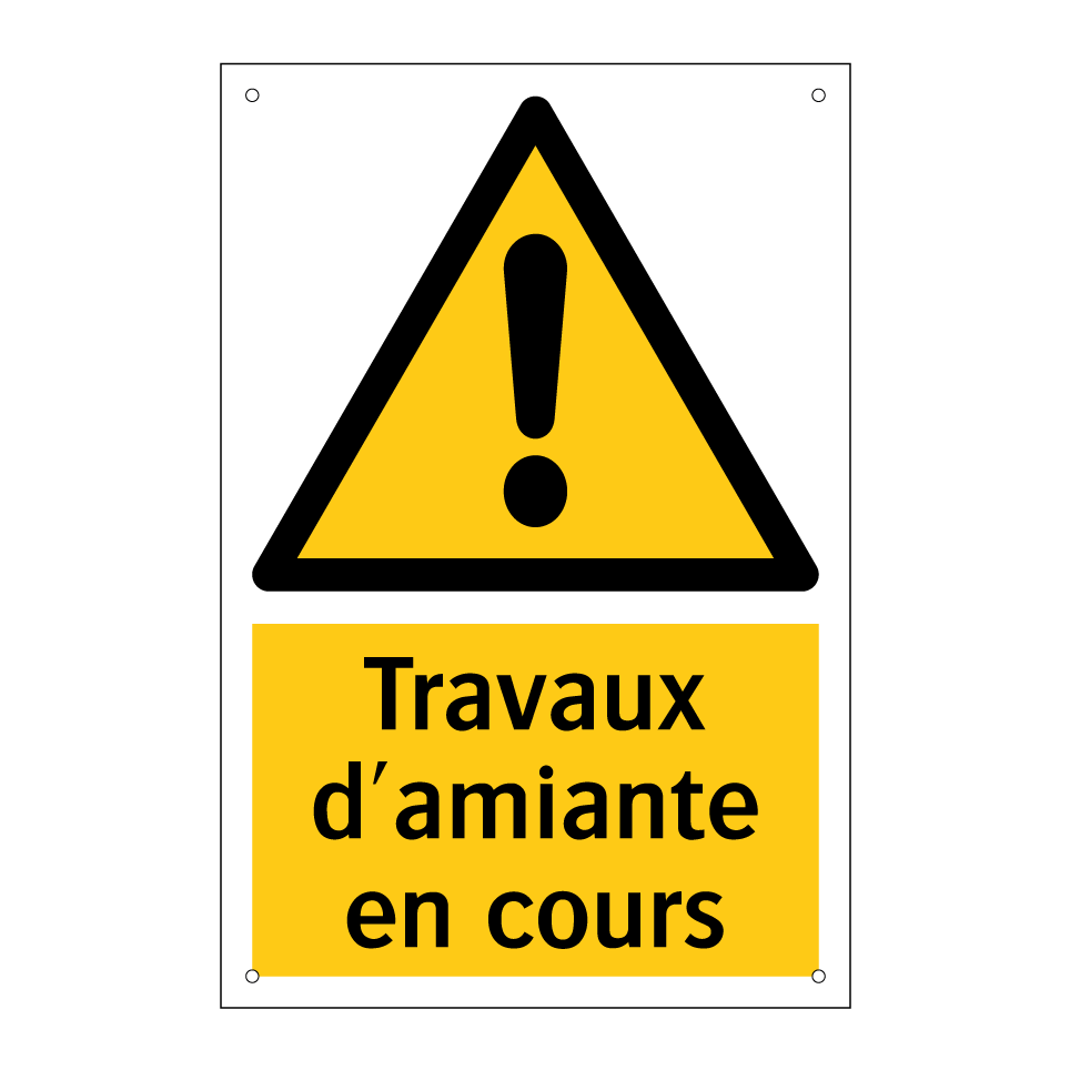 Travaux d'amiante en cours