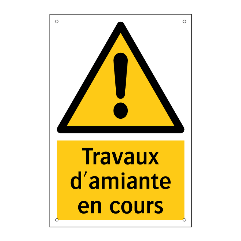 Travaux d'amiante en cours
