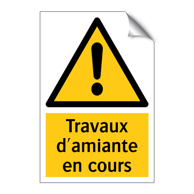 Travaux d'amiante en cours