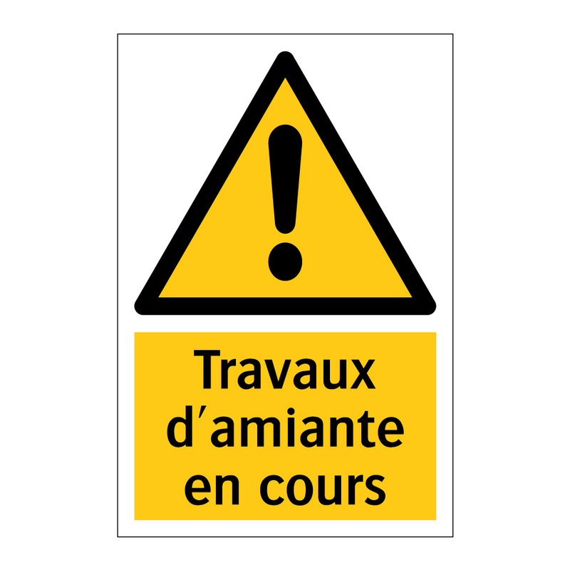 Travaux d'amiante en cours