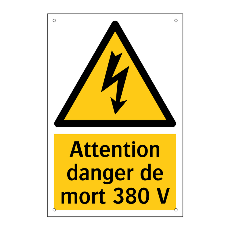 Attention danger de mort 380 V