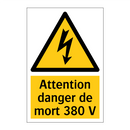 Attention danger de mort 380 V