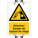 Attention Danger de rupture de neige