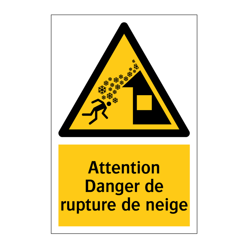 Attention Danger de rupture de neige