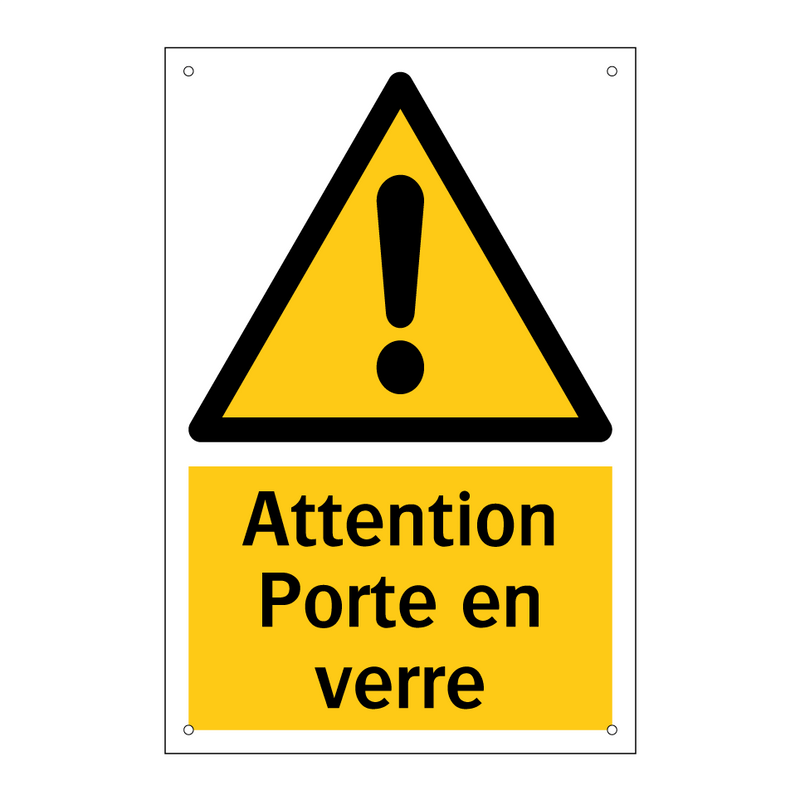 Attention Porte en verre