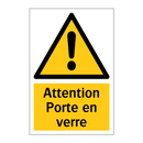Attention Porte en verre