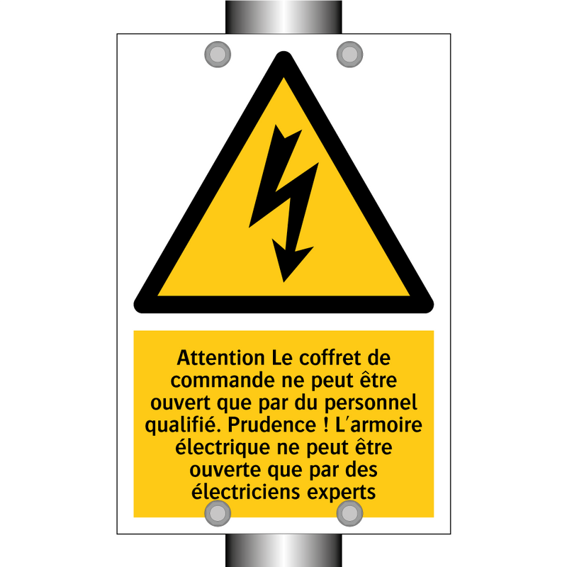 Attention Le coffret de commande ne peut être ouvert que par du personnel qualifié. Prudence ! L'armoire électrique ne peut être ouverte que par des électriciens experts