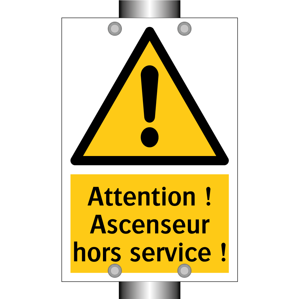 Attention ! Ascenseur hors service !